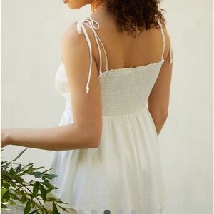 Anthropologie Lillian Eyelet Smocked Cover-Up Dress